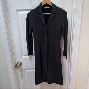 MM LaFleur gray collared fitted dress work career button down 2